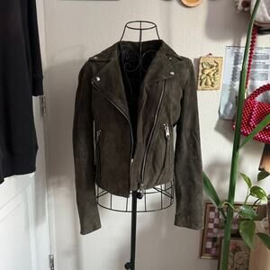 Allsaints Dalby Suede Biker Jacket sz 4